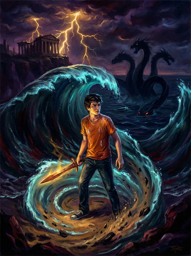 Percy Jackson na brehu búrlivého mora